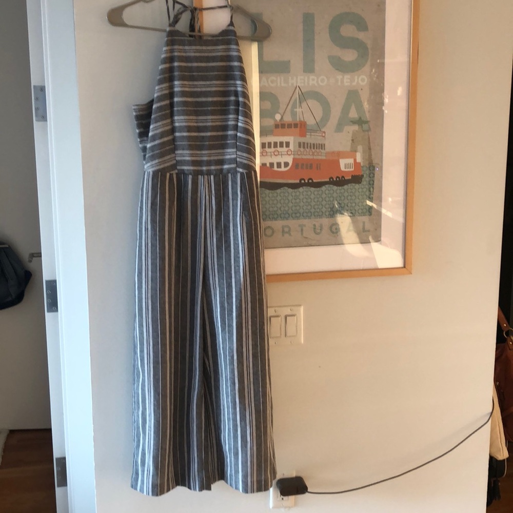 Heartloom Jumpsuit - grey and white